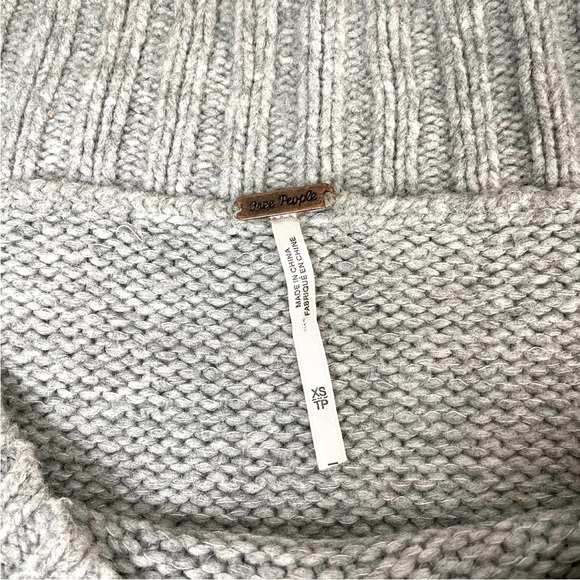 Free People Tricot Pullover Cashmere Blend Sweater Off Shoulder - Picture 10 of 11